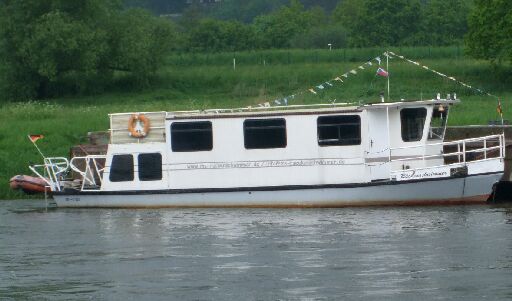das MS R�ckenschwimmer auf der Elbe kurz vor Pillnitz
